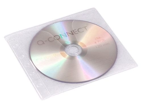 Bolsa de polipropileno q-connect com perfuracao para cd / dvd pack de 40 unidades , Q-connect , 31730 , 5705831022089